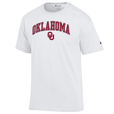 Men's Champion White Oklahoma Sooners Arch Over Logo T-Shirt