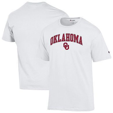 Men's Champion White Oklahoma Sooners Arch Over Logo T-Shirt