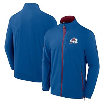 Men's Fanatics Blue Colorado Avalanche Authentic Pro Rink Coaches Full-Zip Jacket
