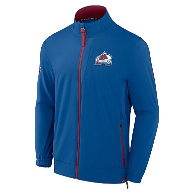 Men's Fanatics Blue Colorado Avalanche Authentic Pro Rink Coaches Full-Zip Jacket