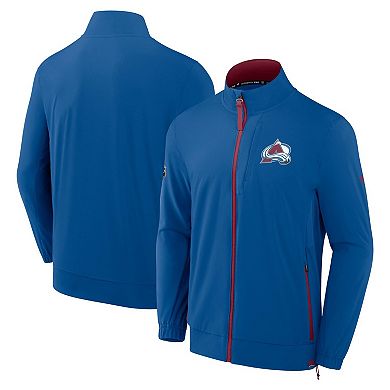 Men's Fanatics Blue Colorado Avalanche Authentic Pro Rink Coaches Full-Zip Jacket