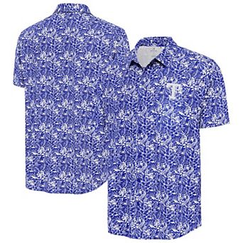 Men's Antigua Royal Texas Rangers Resort Button-Up Shirt
