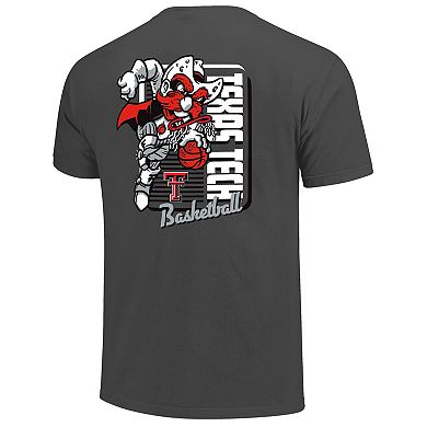 Men's Charcoal Texas Tech Red Raiders Comfort Colors Mascot Dunk T-Shirt