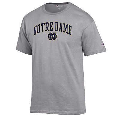Men's Champion Heather Gray Notre Dame Fighting Irish Arch Over Logo T-Shirt