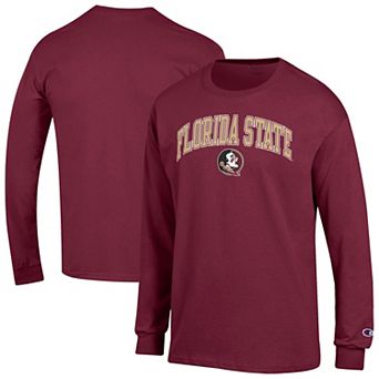 Men's Champion Garnet Florida State Seminoles Arch Over Logo Long Sleeve T-Shirt