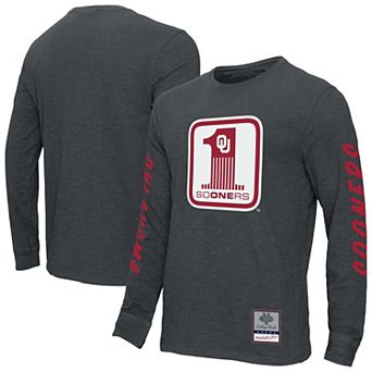 Men's Charcoal Oklahoma Sooners Legacy Cotton Long Sleeve T-Shirt