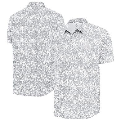 Men's Antigua Gray Arizona Diamondbacks Resort Button-Up Shirt