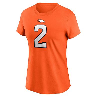 Women's Nike Patrick Surtain II Orange Denver Broncos Player Name & Number T-Shirt