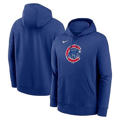 Men's Nike Royal Chicago Cubs Logo Club Fleece Pullover Hoodie