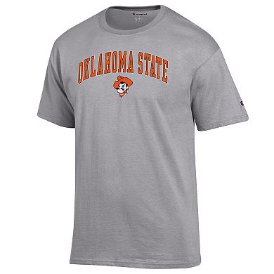 Men's Champion Heather Gray Oklahoma State Cowboys Arch Over Logo T-Shirt