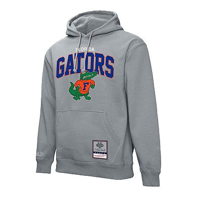 Men's Mitchell & Ness Heather Gray Florida Gators Classic Arch Pullover Hoodie