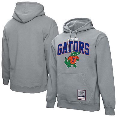 Men's Mitchell & Ness Heather Gray Florida Gators Classic Arch Pullover Hoodie