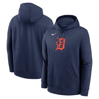 Men's Nike Navy Detroit Tigers Logo Club Fleece Pullover Hoodie