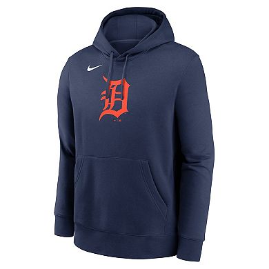 Men's Nike Navy Detroit Tigers Logo Club Fleece Pullover Hoodie