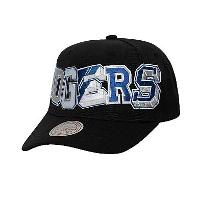 Men's Mitchell & Ness Black Los Angeles Dodgers Hyper Type Pro Crown Snapback Hat