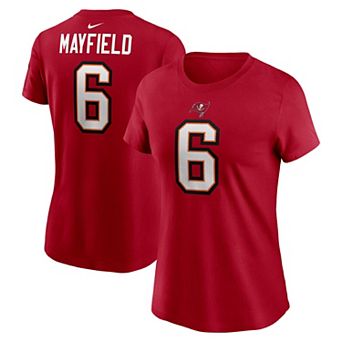 Women's Nike Baker Mayfield Red Tampa Bay Buccaneers Player Name & Number T-Shirt