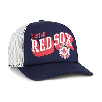 Men's '47 Navy Boston Red Sox Meander Foam Trucker Snapback Hat