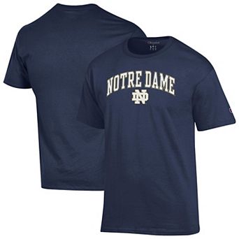 Men's Champion Navy Notre Dame Fighting Irish Arch Over Logo T-Shirt