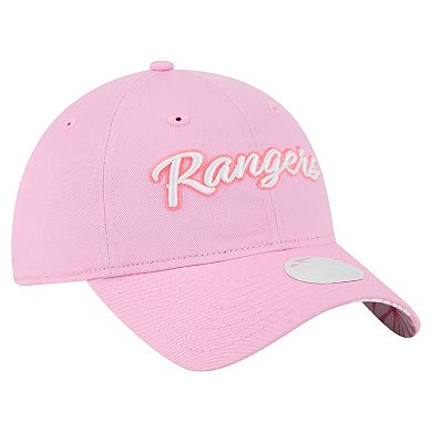 Women's New Era Pink Texas Rangers Mother's Day 9TWENTY Adjustable Hat