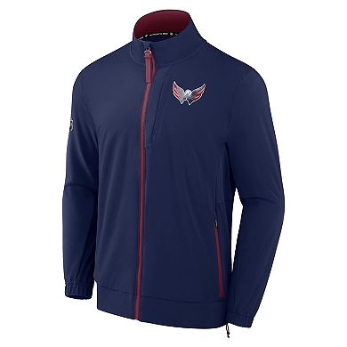 Men's Fanatics Navy Washington Capitals Authentic Pro Rink Coaches Full-Zip Jacket
