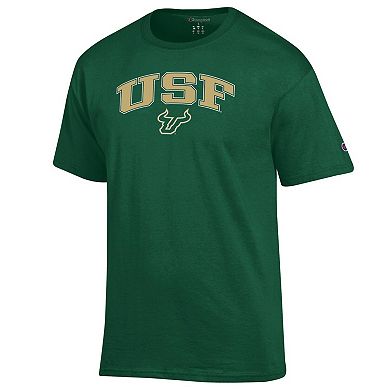 Men's Champion Green South Florida Bulls Arch Over Logo T-Shirt