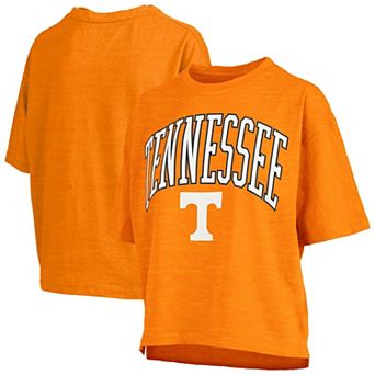 Women's Pressbox Tennessee Orange Tennessee Volunteers Nelson Arch Over Logo Waist Length Oversized Slub T-Shirt
