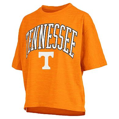 Women's Pressbox Tennessee Orange Tennessee Volunteers Nelson Arch Over Logo Waist Length Oversized Slub T-Shirt