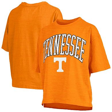 Women's Pressbox Tennessee Orange Tennessee Volunteers Nelson Arch Over Logo Waist Length Oversized Slub T-Shirt