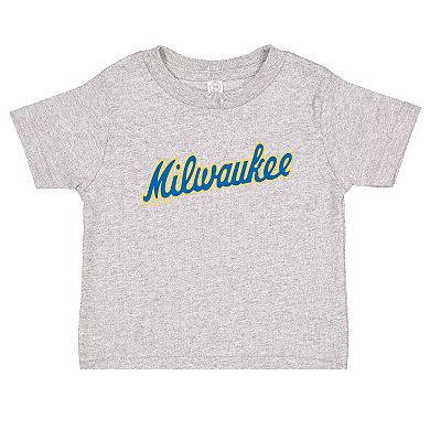 Toddler Soft as a Grape Navy/Gray Milwaukee Brewers Cooperstown Collection Two-Pack T-Shirt Set