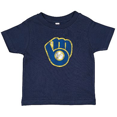 Toddler Soft as a Grape Navy/Gray Milwaukee Brewers Cooperstown Collection Two-Pack T-Shirt Set