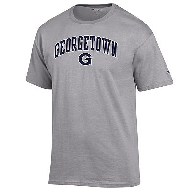 Men's Champion Heather Gray Georgetown Hoyas Arch Over Logo T-Shirt