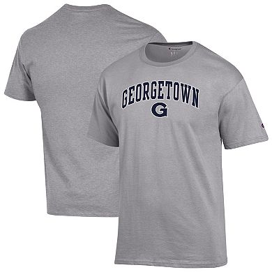 Men's Champion Heather Gray Georgetown Hoyas Arch Over Logo T-Shirt