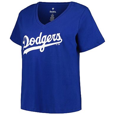 Women's Fanatics Shohei Ohtani Royal Los Angeles Dodgers Plus Size Name & Number T-Shirt