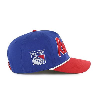 Men's '47 Blue/Red New York Rangers Dropshadow Rope Hitch Adjustable Hat