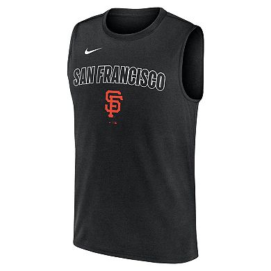 Men's Nike Black San Francisco Giants Knockout Performance Muscle Tank Top
