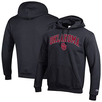 Men's Champion Black Oklahoma Sooners Arch Over Logo Pullover Hoodie