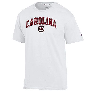Men's Champion White South Carolina Gamecocks Arch Over Logo T-Shirt