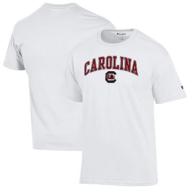 Men's Champion White South Carolina Gamecocks Arch Over Logo T-Shirt