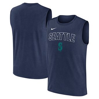 Men's Nike Navy Seattle Mariners Knockout Performance Muscle Tank Top