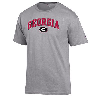 Men's Champion Heather Gray Georgia Bulldogs Arch Over Logo T-Shirt
