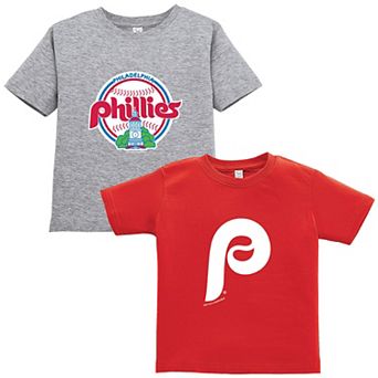 Toddler Soft as a Grape Red/Gray Philadelphia Phillies Cooperstown Collection Two-Pack T-Shirt Set