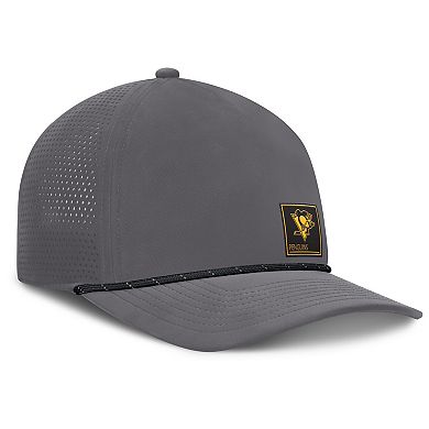 Men's Fanatics Gray Pittsburgh Penguins Captain Rope Adjustable Hat