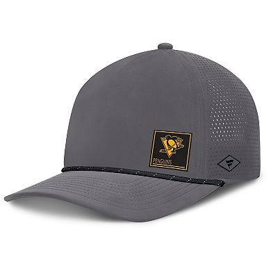 Men's Fanatics Gray Pittsburgh Penguins Captain Rope Adjustable Hat