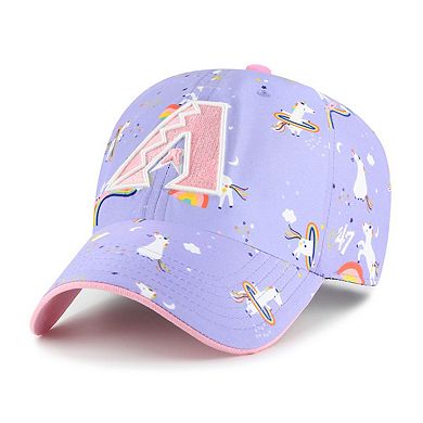 Girls Youth '47 Lavender Arizona Diamondbacks Unicorn Clean Up Adjustable Hat