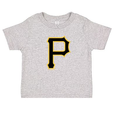 Toddler Soft as a Grape Black/Heather Gray Pittsburgh Pirates Cooperstown Collection Two-Pack T-Shirt Set