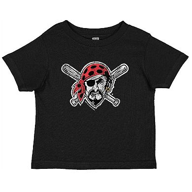 Toddler Soft as a Grape Black/Heather Gray Pittsburgh Pirates Cooperstown Collection Two-Pack T-Shirt Set