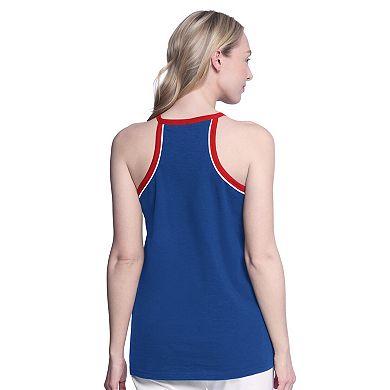 Women's G-III 4Her by Carl Banks Royal Chicago Cubs Curveball Racerback Tank Top