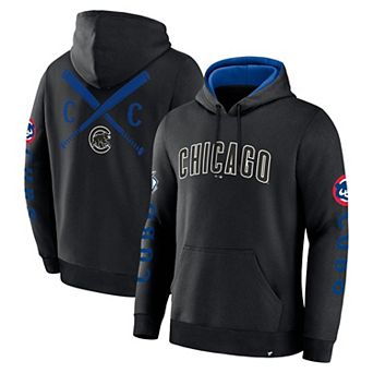 Men's Fanatics Black Chicago Cubs Big City Legacy Fleece Pullover Hoodie