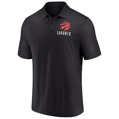 Men's Fanatics Black Toronto Raptors Lockup Polo
