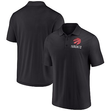 Men's Fanatics Black Toronto Raptors Lockup Polo